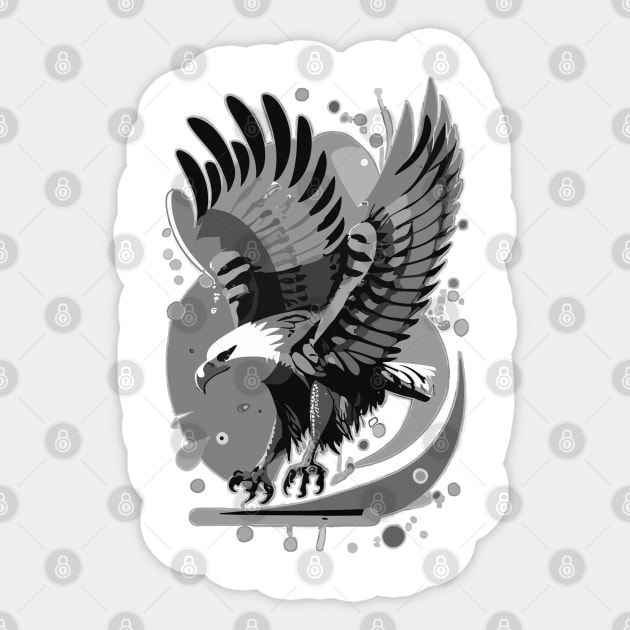 Eagle Smart Flying Sticker by Thepdo 